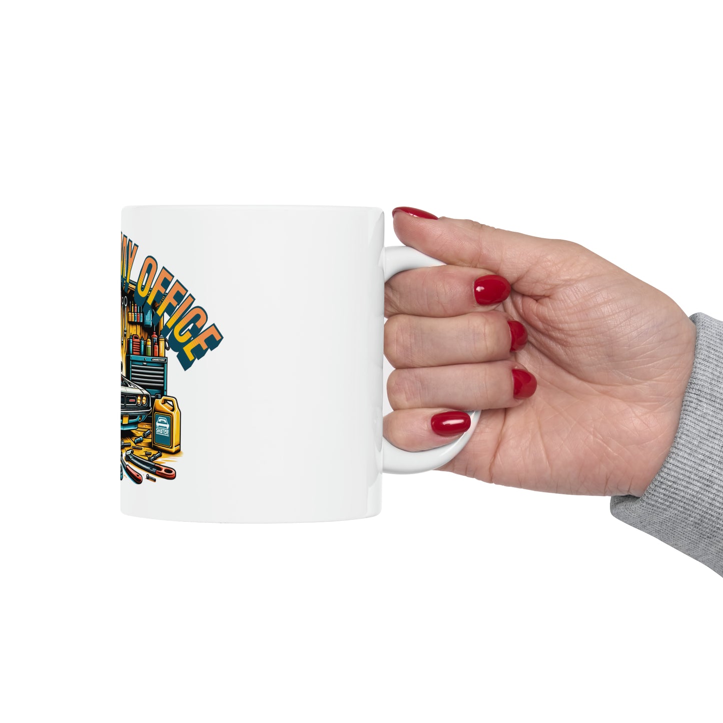 I will be in my office garage Mug, 11oz