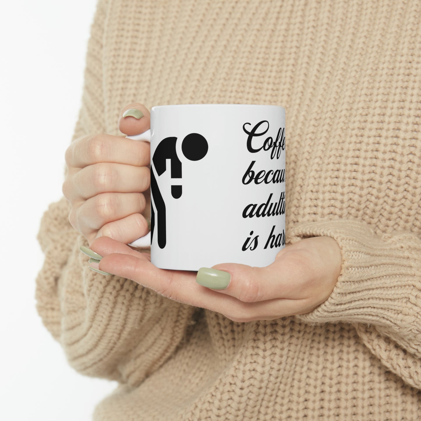 Coffee: because adulting is hard Mug, 11oz