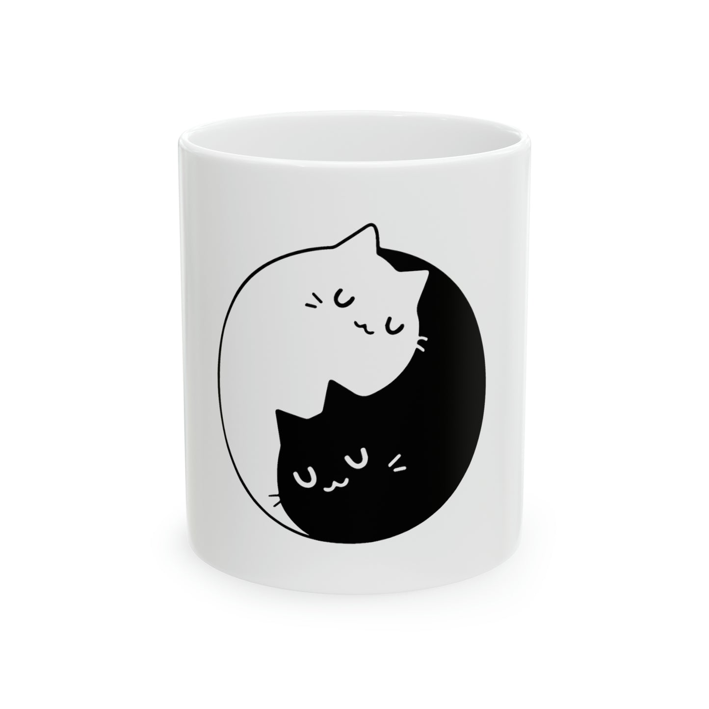 Yin & Yang Kitty Mug, 11oz