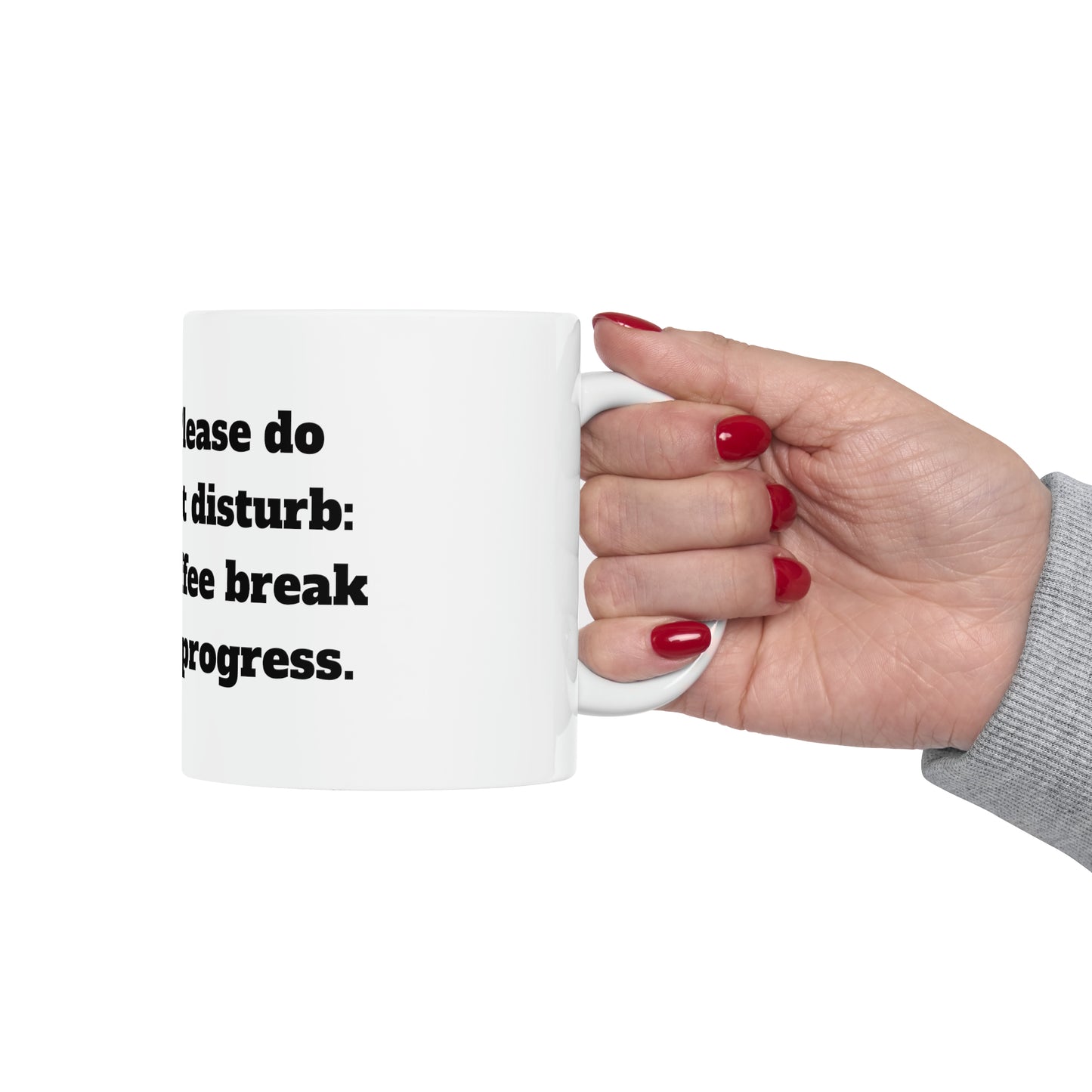 Please do not disturb: Coffee break in progress Mug, 11oz