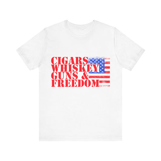 Cigars Whiskey Guns & Freedom Tee